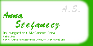 anna stefanecz business card